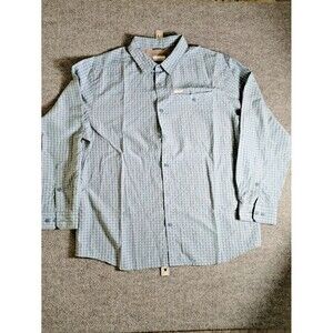 Columbia Men's Omni-Shade Vented Lightweight Nylon Blue Check Outdoor Shirt XL